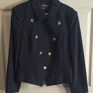 Liz Claiborne Navy Blazer with Gold Buttons